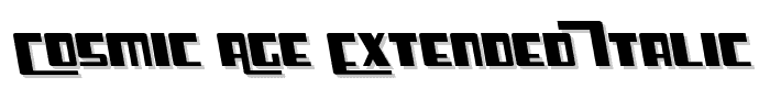 Cosmic Age Extended Italic font